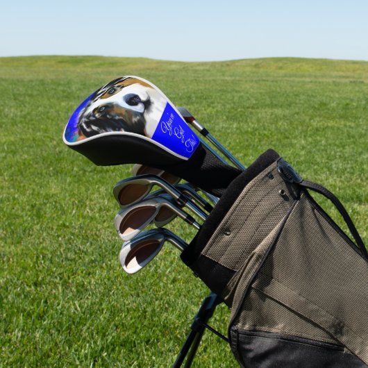 AUSTRALIAN SHEPHERD GOLFHEADCOVER (Insitu)