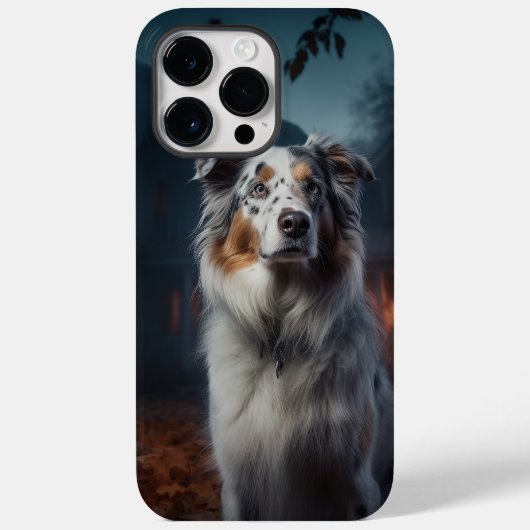 Australian Shepherd Halloween Scary Case-Mate iPhone Case (Achterkant)