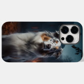 Australian Shepherd Halloween Scary Case-Mate iPhone Case (Achterkant (horizontaal))