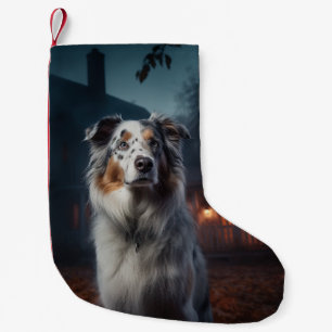 Australian Shepherd Halloween Scary Kleine Kerstsok