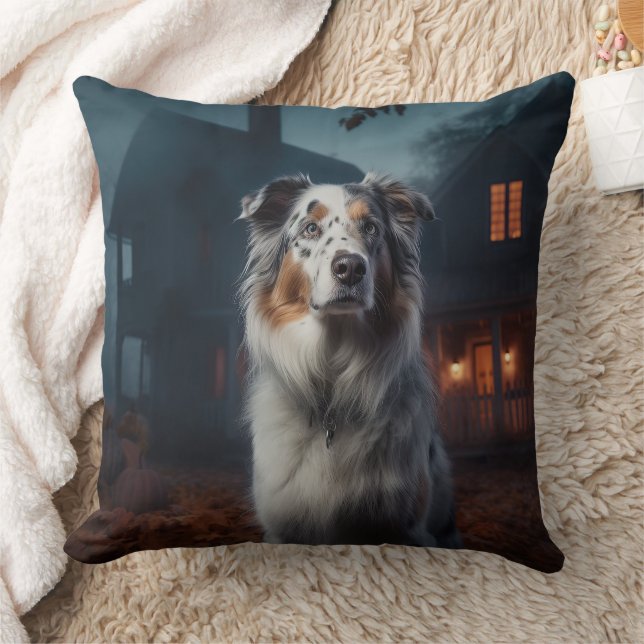 Australian Shepherd Halloween Scary Kussen (Deken)