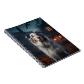 Australian Shepherd Halloween Scary Notitieboek (Rechterzijde)