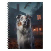 Australian Shepherd Halloween Scary Notitieboek (Voorkant)