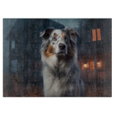 Australian Shepherd Halloween Scary Snijplank (Voorkant)