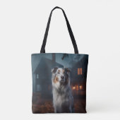 Australian Shepherd Halloween Scary Tote Bag (Achterkant)