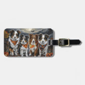 Australian Shepherd Halloween Spooky Bagagelabel (Voorkant horizontaal)