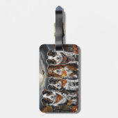 Australian Shepherd Halloween Spooky Bagagelabel (Achterkant verticaal)