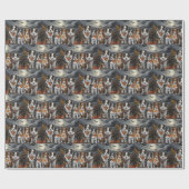 Australian Shepherd Halloween Spooky Cadeaupapier (Vlak)