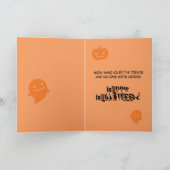 Australian Shepherd Halloween Trick and Trees Kaart (Binnen)