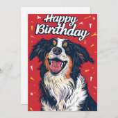 Australian Shepherd Happy Birthday Feestdagenkaart (Voorkant / Achterkant)