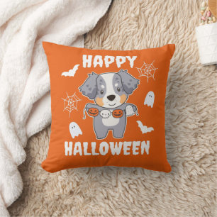 Australian Shepherd Happy Halloween Dog Costume Kussen