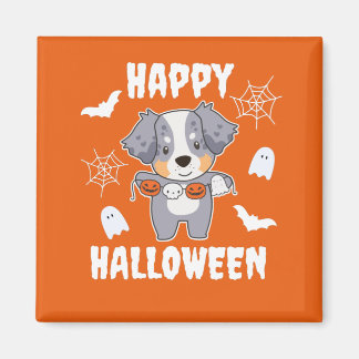 Australian Shepherd Happy Halloween Dog Costume Magneet