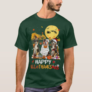 Australian Shepherd Happy Hanksmas Halloween T-shirt