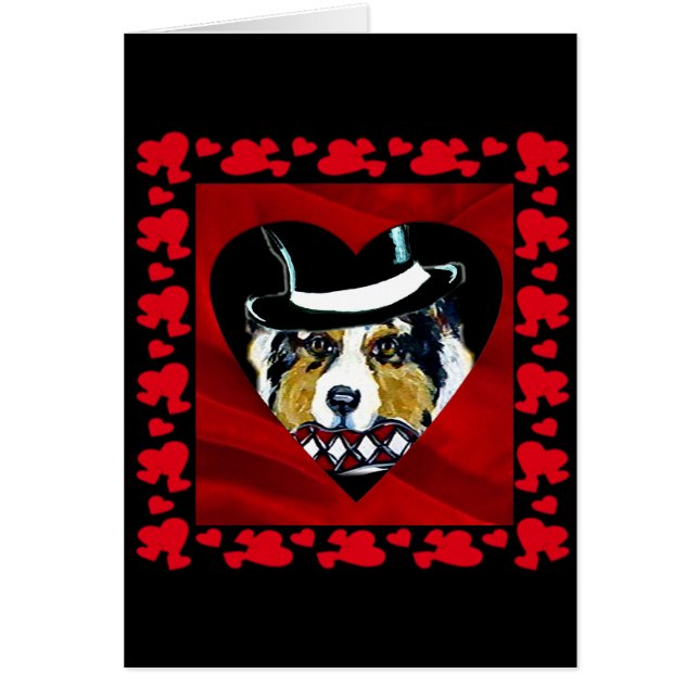 Australian Shepherd-harten (Voorkant)