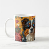 Australian Shepherd Hartrozen Valentijnsdag Koffiemok (Links)