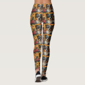 Australian Shepherd Hartrozen Valentijnsdag Leggings (Achterkant)