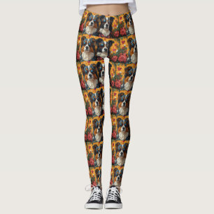 Australian Shepherd Hartrozen Valentijnsdag Leggings