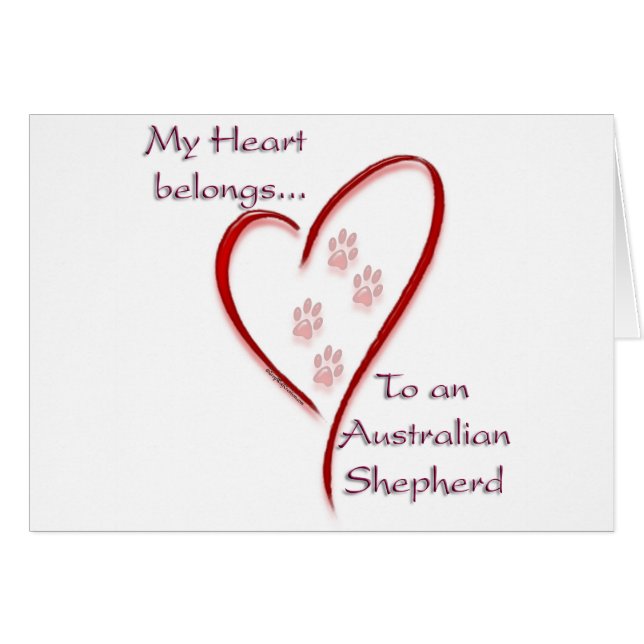 Australian Shepherd Heart hoort erbij (Voorkant Horizontaal)