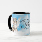 Australian Shepherd Heaven Personalized Memorial Mok (Voorkant links)