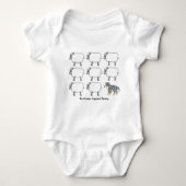 Australian Shepherd Herding Sheep Baby Creeper Romper (Voorkant)