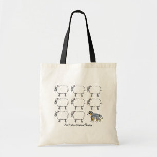 Australian Shepherd Herding Sheep Bag Tote Bag