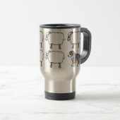 Australian Shepherd Herding Sheep Travel Mug Reisbeker (Voorkant rechts)
