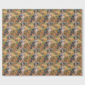 Australian Shepherd Herfst Oogst Thanksgiving Cadeaupapier (Vlak)