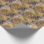 Australian Shepherd Herfst Oogst Thanksgiving Cadeaupapier (Hoek)