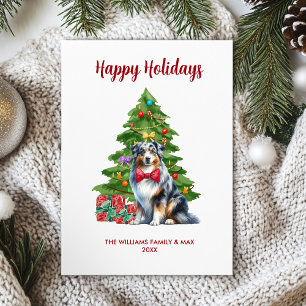 Australian Shepherd Holiday Card Feestdagenkaart