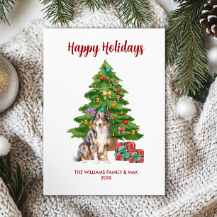 Australian Shepherd Holiday Card Feestdagenkaart