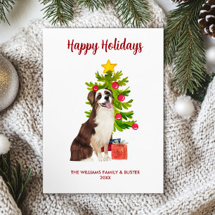 Australian Shepherd Holiday Card Feestdagenkaart