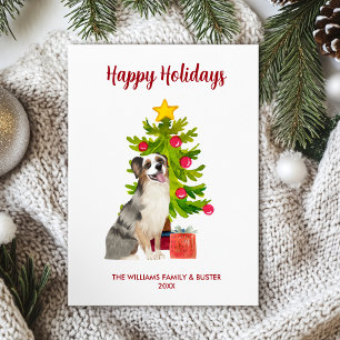 Australian Shepherd Holiday Card Feestdagenkaart