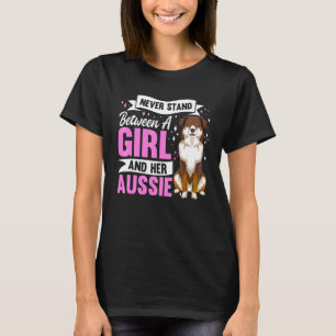 Australian Shepherd-hond Aussie-eigenaar Meisjes T-shirt