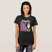 Australian Shepherd-hond Aussie-eigenaar Meisjes T-shirt (Voorkant volledig)