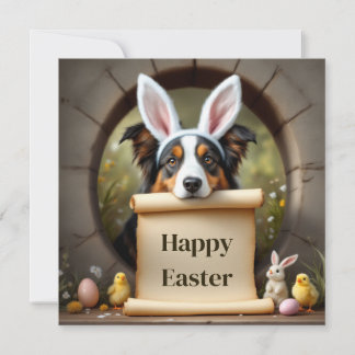 Australian Shepherd hond en de boodschap Feestdagenkaart