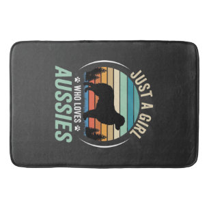 Australian Shepherd Hondenliefhebber Retro Zonsond Badmat