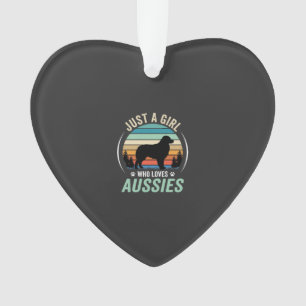 Australian Shepherd Hondenliefhebber Retro Zonsond Ornament