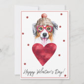 Australian Shepherd Hondenliefhebber Valentijn Gif Feestdagenkaart (Voorkant)