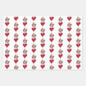 Australian Shepherd Hondenliefhebber Valentijns Gi Inpakpapier Vel (Voorkant 3)