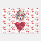 Australian Shepherd Hondenliefhebber Valentijns Gi Inpakpapier Vel (Voorkant)