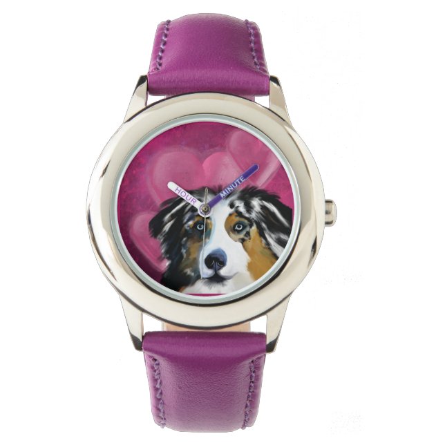 AUSTRALIAN SHEPHERD HORLOGE (Voorkant)