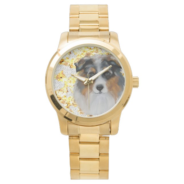 Australian Shepherd Horloge (Voorkant)