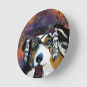AUSTRALIAN SHEPHERD Horloge Ronde Klok (Hoek)