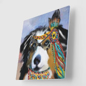 AUSTRALIAN SHEPHERD Horloge Vierkante Klok (Hoek)
