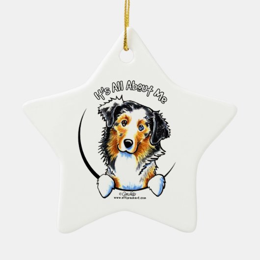 Australian Shepherd IAAM Keramisch Ornament (Voorkant)