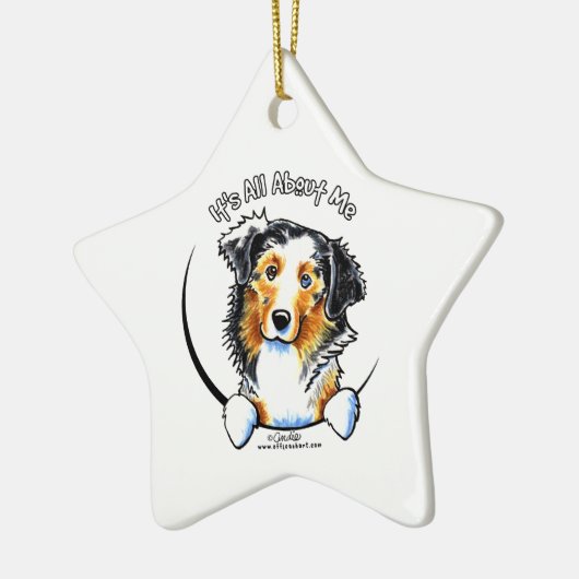 Australian Shepherd IAAM Keramisch Ornament (Links)