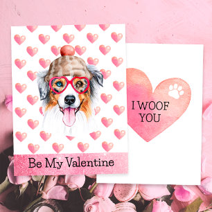 Australian Shepherd Ik Hou van Jou Hond Valentijns Feestdagenkaart