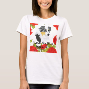 Australian Shepherd - Ik hou van mijn blauwe meisj T-shirt