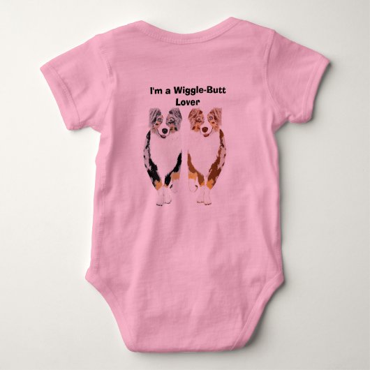 Australian Shepherd ~ I'ma Wiggle-bit Lover Romper (Achterkant)