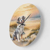 Australian Shepherd in a Beach Cove Grote Klok (Hoek)